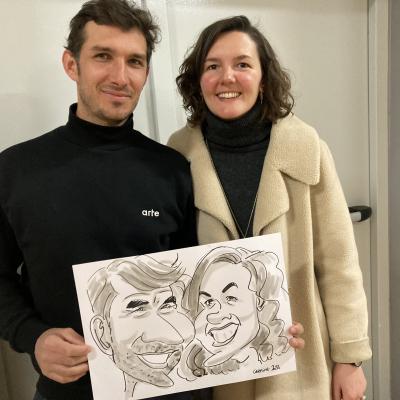 caricature couple