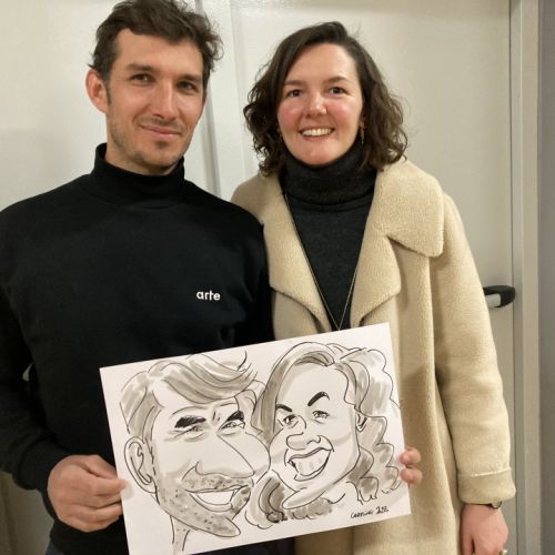 caricature couple